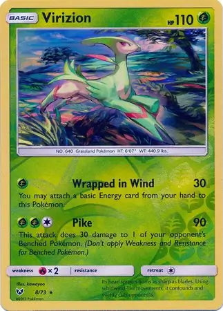 Shining Legends Virizion #8/73 reverse holo